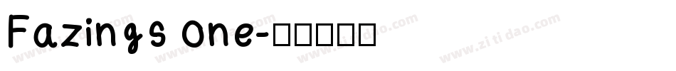 Fazings one字体转换
